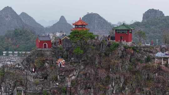 桂林独秀峰王城景区航拍