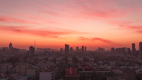 城市日出4k-city sunrise
