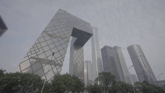 北京高楼大厦 城市车流