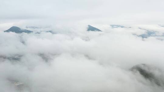 云海日出武夷山航拍云海翻腾 日出延时