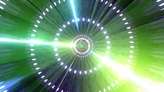 绿地银河抽象3d渲染dj循环
