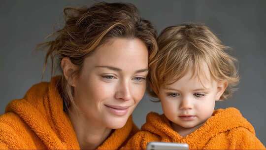 母子亲密互动温馨时刻