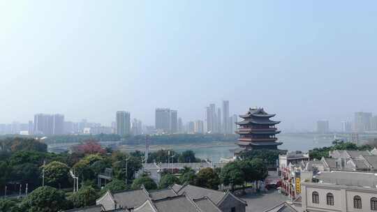 广西南宁三街两巷中式古建筑邕江畅游阁
