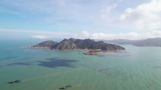 福建宁德霞浦笔架山海岛风景航拍