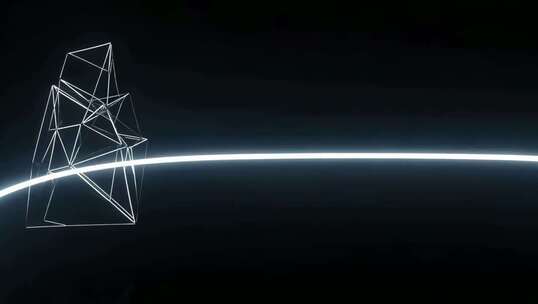 3D线条几何图形动画效果