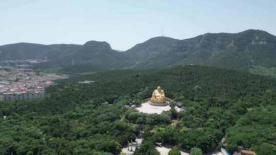 航拍山东济南千佛山风景区