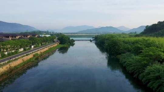 杭州余杭风光双溪漂流景区