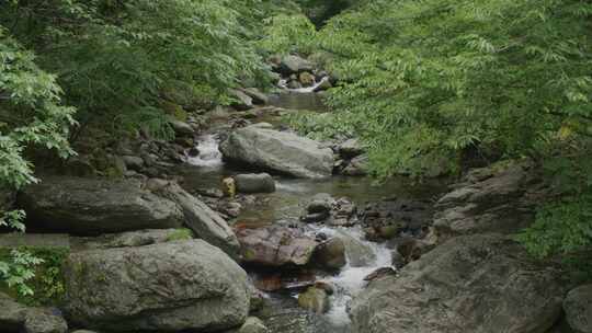 湖北襄阳古隆中山间小河