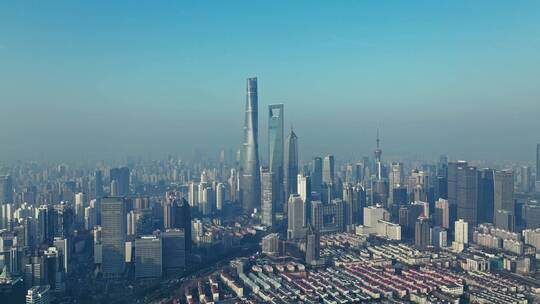 上海天际线城市拍风光视频素材模板下载