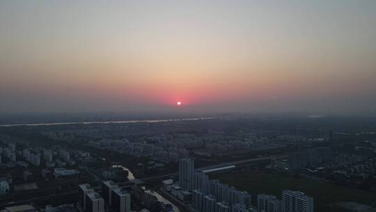 上海闵行区浦江镇全景4K航拍