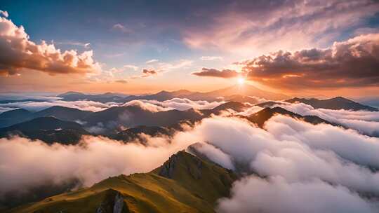 高山云海日出景观