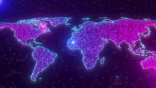 世界地图和大数据转移未来技术Backgr
