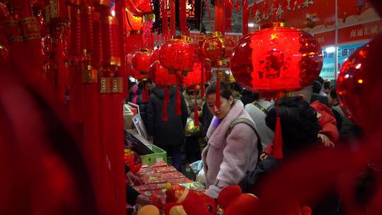 春节对联福字年货视频素材模板下载