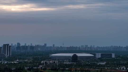 成都东安湖夜景延时