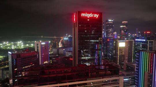 深圳 深圳夜景 夜景 航拍 科技园