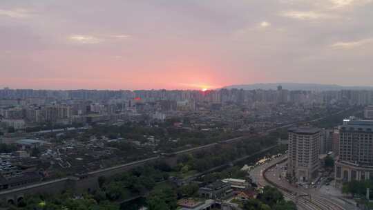 西安永宁门  永宁门城墙  城墙日出