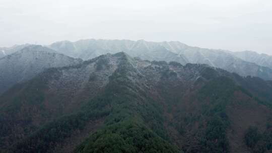 剑河雪山 河流航拍 4k