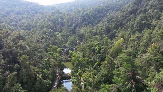 航拍长沙湖南大学校园风光岳麓山岳麓书院