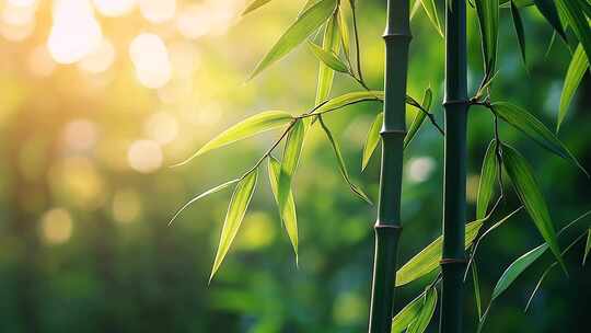 竹林意境古风禅意竹叶