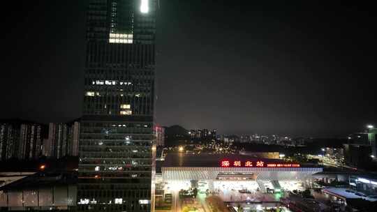 大气深圳城市航拍夜景