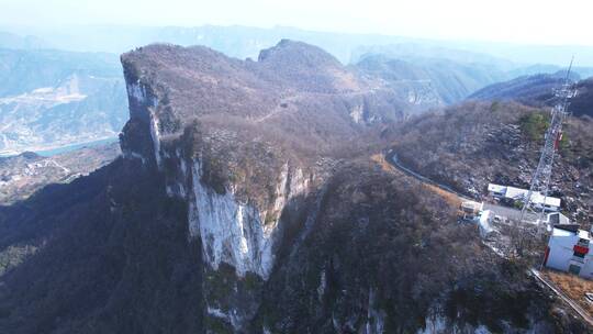 4K长江三峡壮丽山峰黄牛岩极顶航拍视频