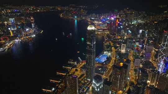 香港夜景航拍视频4K30P