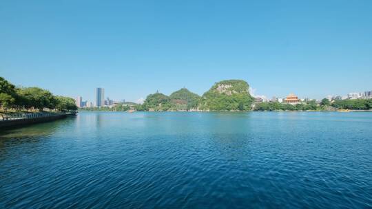 广西柳州百里柳江风景城市风光江景