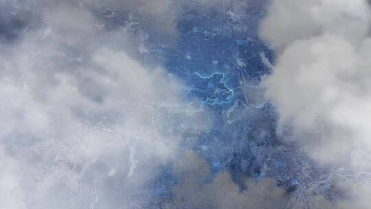 云雾俯冲勾勒轮廓-蚌埠地图
