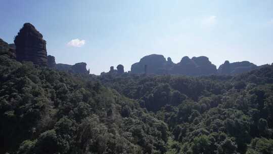 广东丹霞山5A景区丹霞地貌航拍