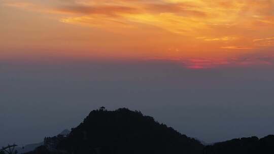 初秋的泰山，云海日出，晚霞夕照