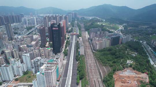 深圳北站及周边城市建筑视频素材模板下载