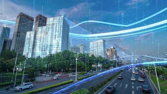 科技未来城市创新发展企业宣传片光线穿梭
