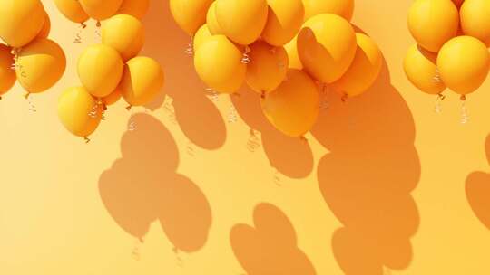 黄色气球3d动画