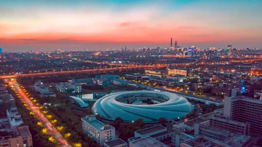 上海城市风光航拍延时视频素材模板下载
