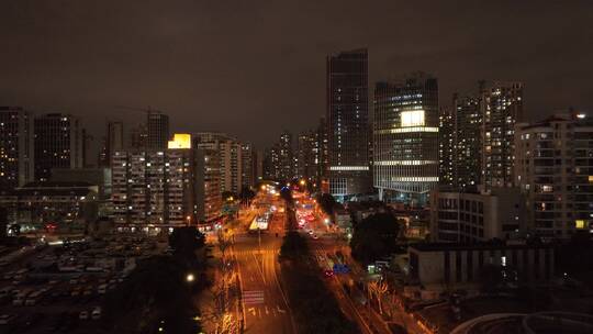 陆家嘴夜景航拍