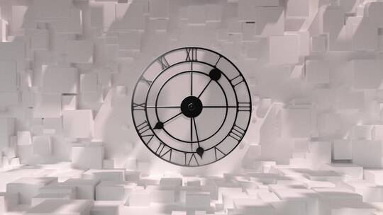抽象概念罗马数字钟表高端房地产动态视频