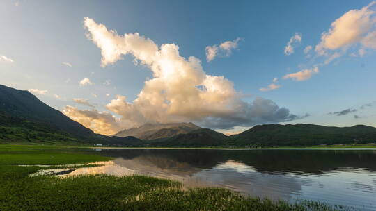 【延时】湖泊山川日落晚霞