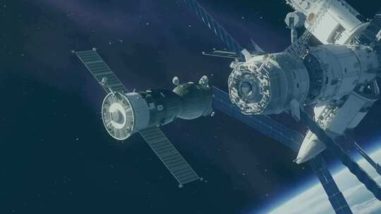 国际空间站相接视频素材模板下载