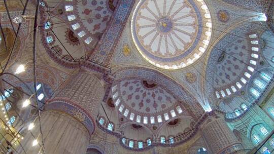 精美的清真寺内景视频素材模板下载