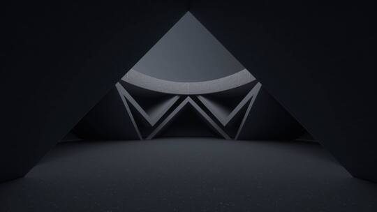 三角形隧道空间 3D渲染视频素材模板下载