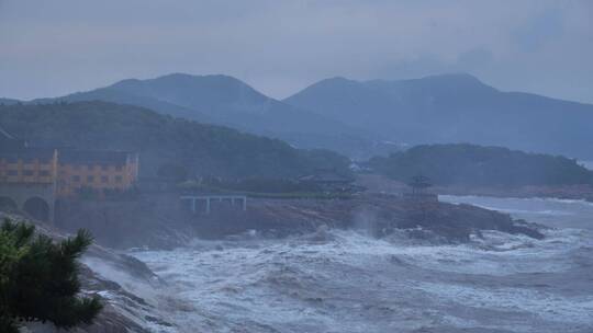 浙江普陀山不肯去观音院建筑4K实拍视频