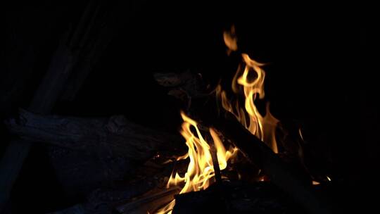 木材燃烧的火视频素材模板下载