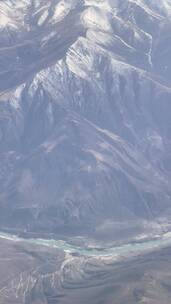 飞机上航拍 俯瞰雪山 藏区大气 原素材_1759
