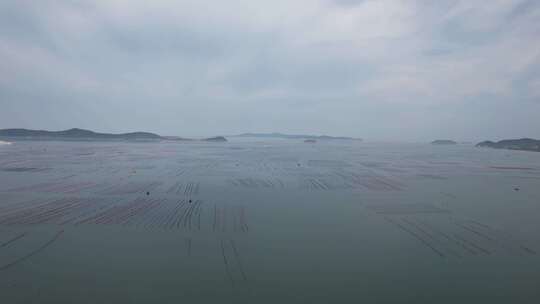 一望无际蓝色海洋大海风光航拍