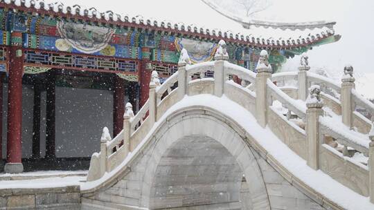 古建园林意境雪景