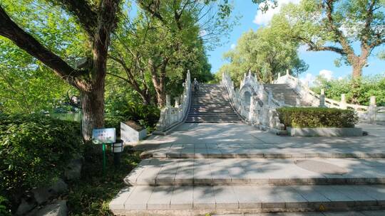 桂林两江四湖 中式园林 古桥 石拱桥
