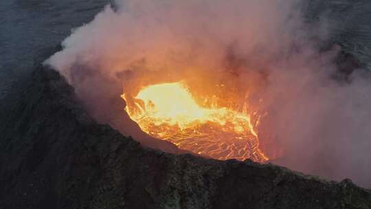 火山，熔岩，流动，喷发