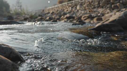 溪水水流河流大自然野外小溪