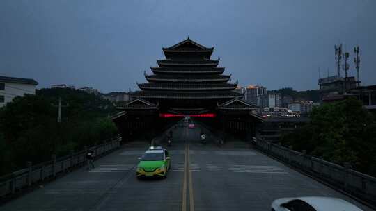 三江风雨桥航拍