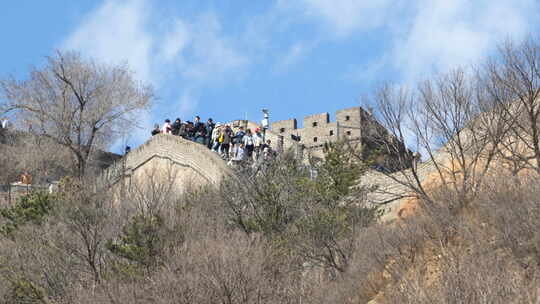 北京八达岭长城旅游人山人海